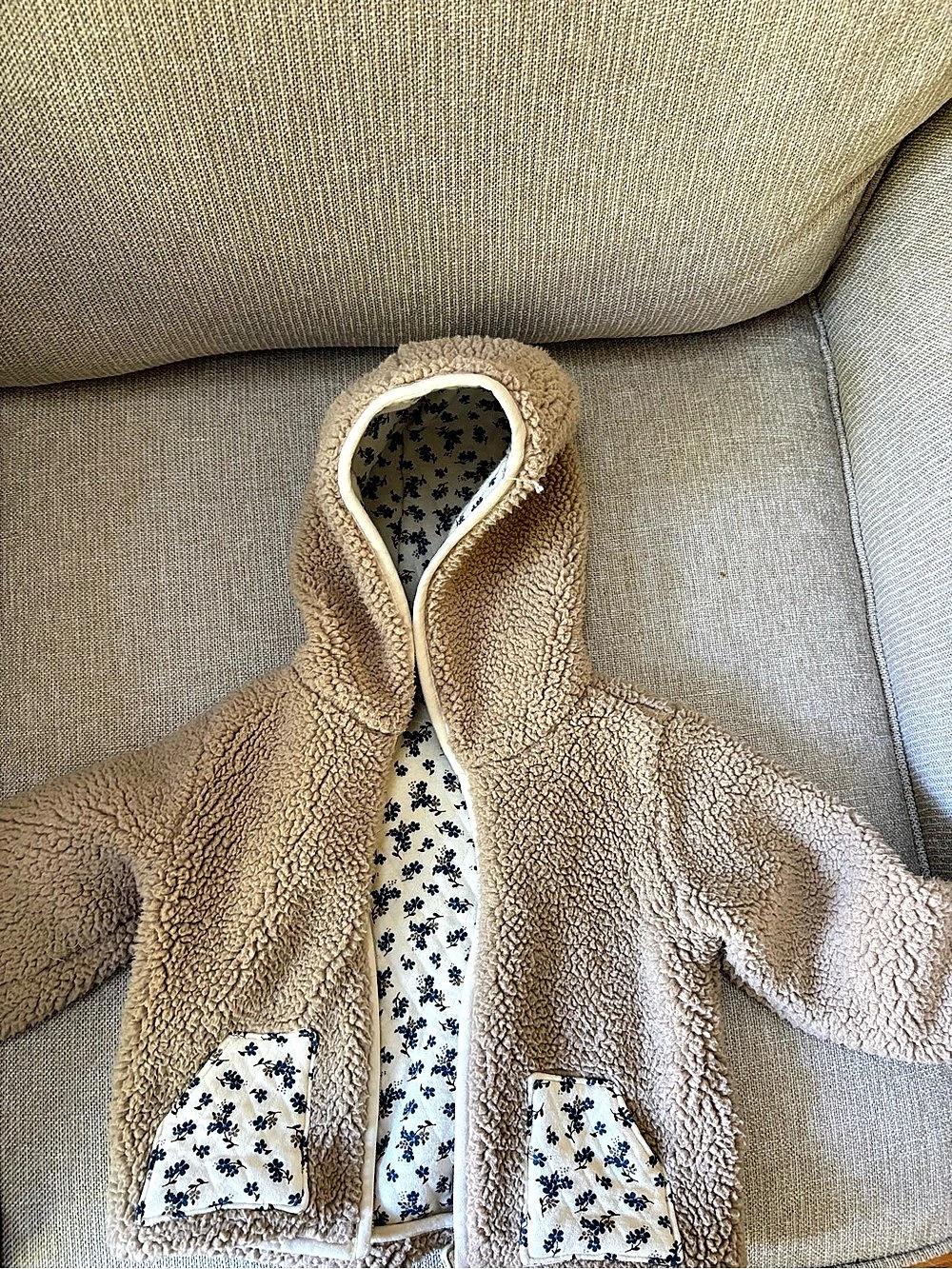 Kids Floral Hooded Jacket